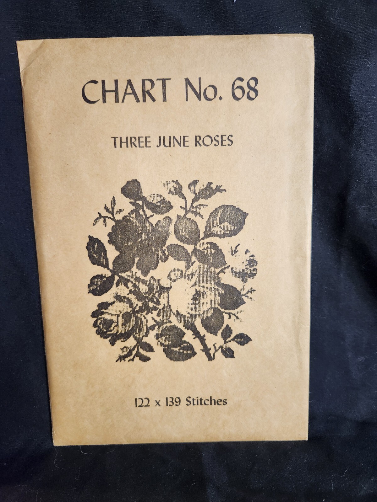 Babs Fuhrmann Petit Point Chart No. 68 Three June Roses 122x139 Vtg Rare