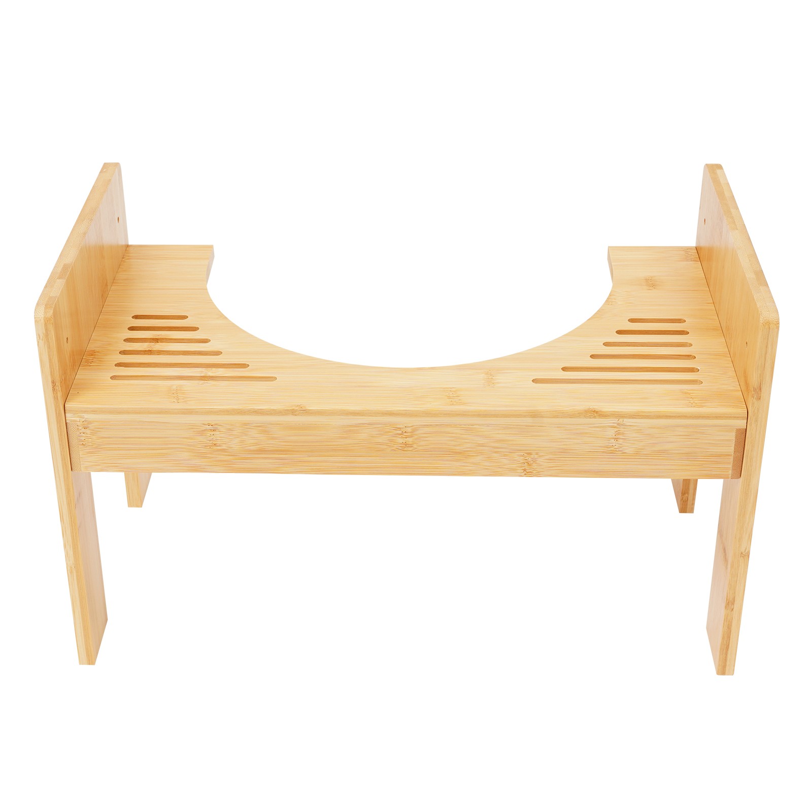 Bamboo Adjustable Toilet Stool, 7-9 Inches Bamboo Potty Stool, Poop Stool