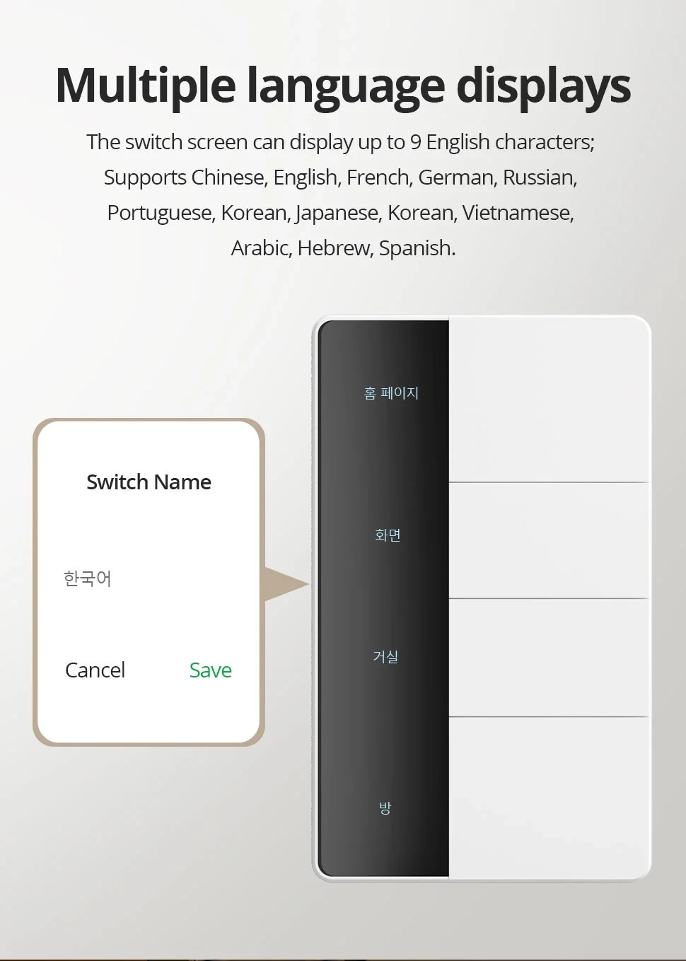 ZigBee Custom Display Name Smart Push Light Switch/AU SAA RCM/Apple Alexa Google