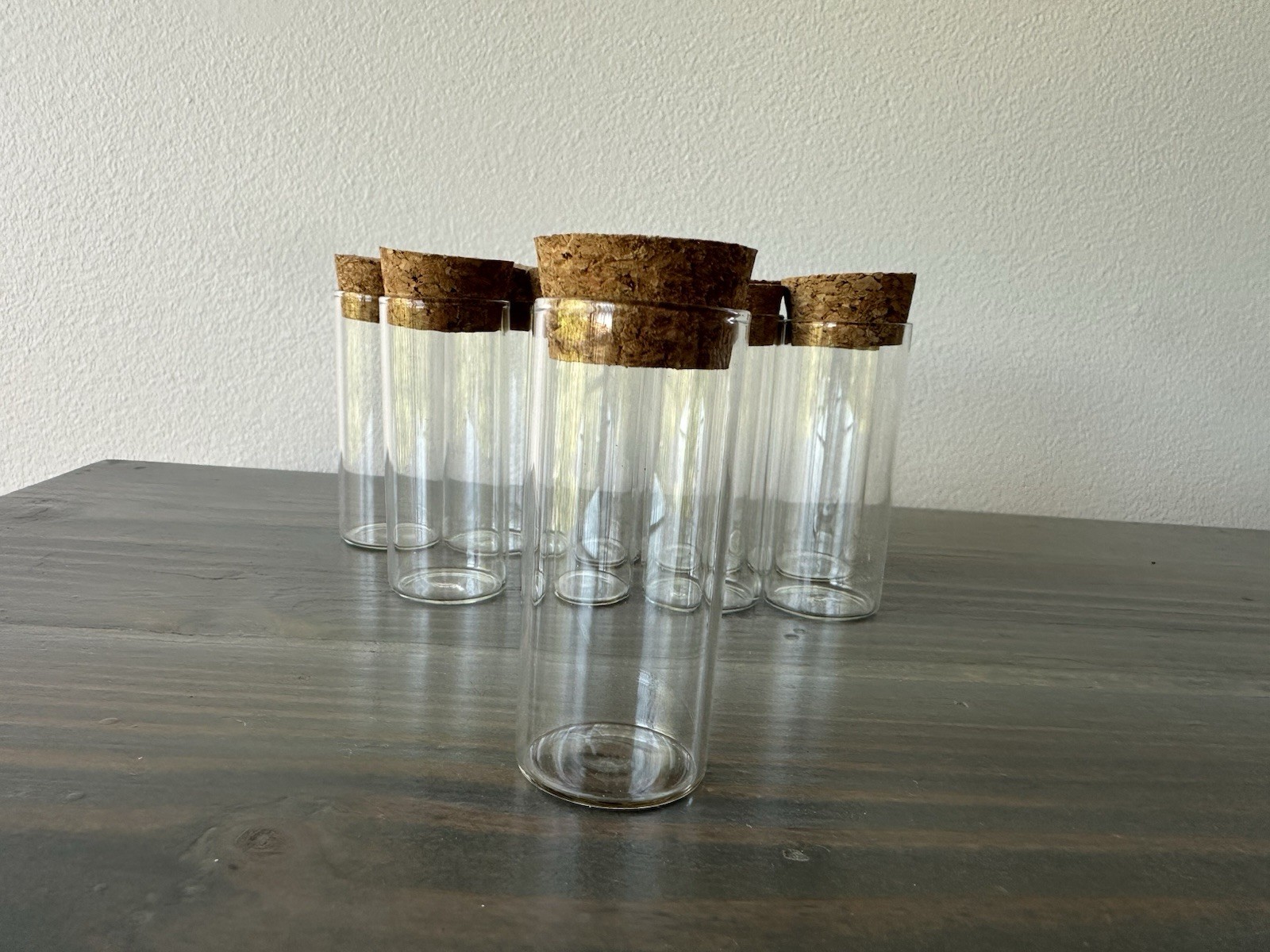 45 Glass Vials with Cork Lids