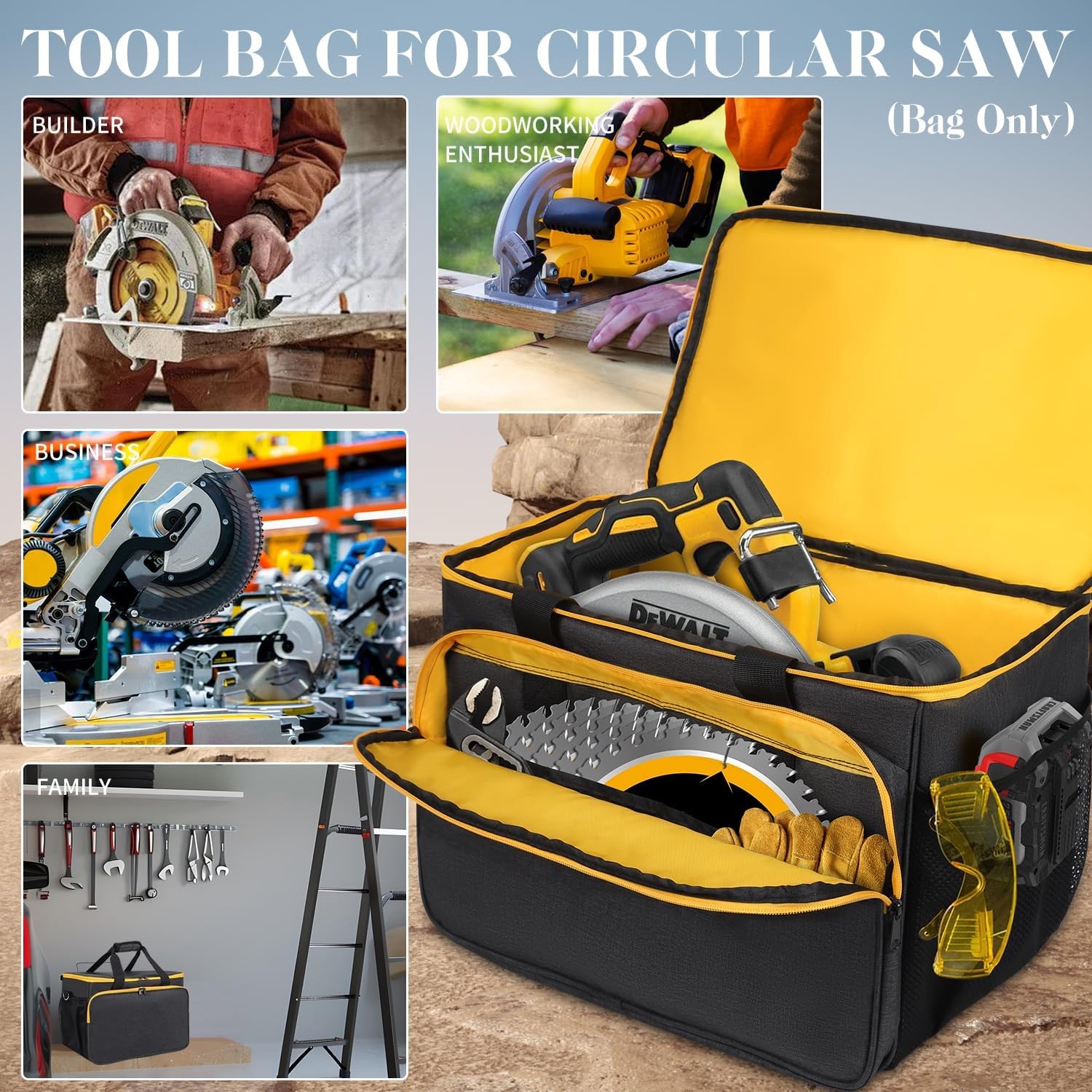 Carry Bag for DEWALT 20V MAX Circular Saw DCS391B/DCS565B,Storage Case for DE...