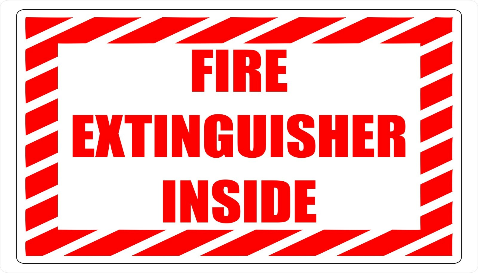 Fire Extinguisher Inside Safety Decal Sticker Label Sign Industrial Free Ship