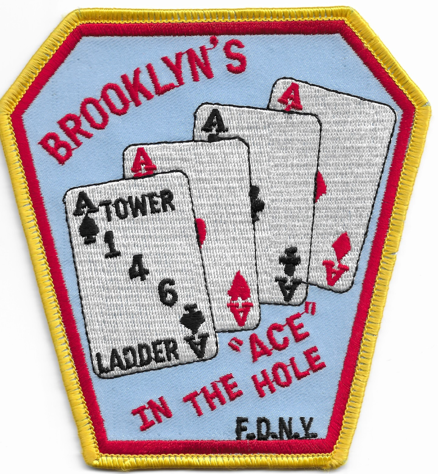 Vintage - New York City Tower Ladder - 146 "ACE", NY (4.75" x 5") fire patch