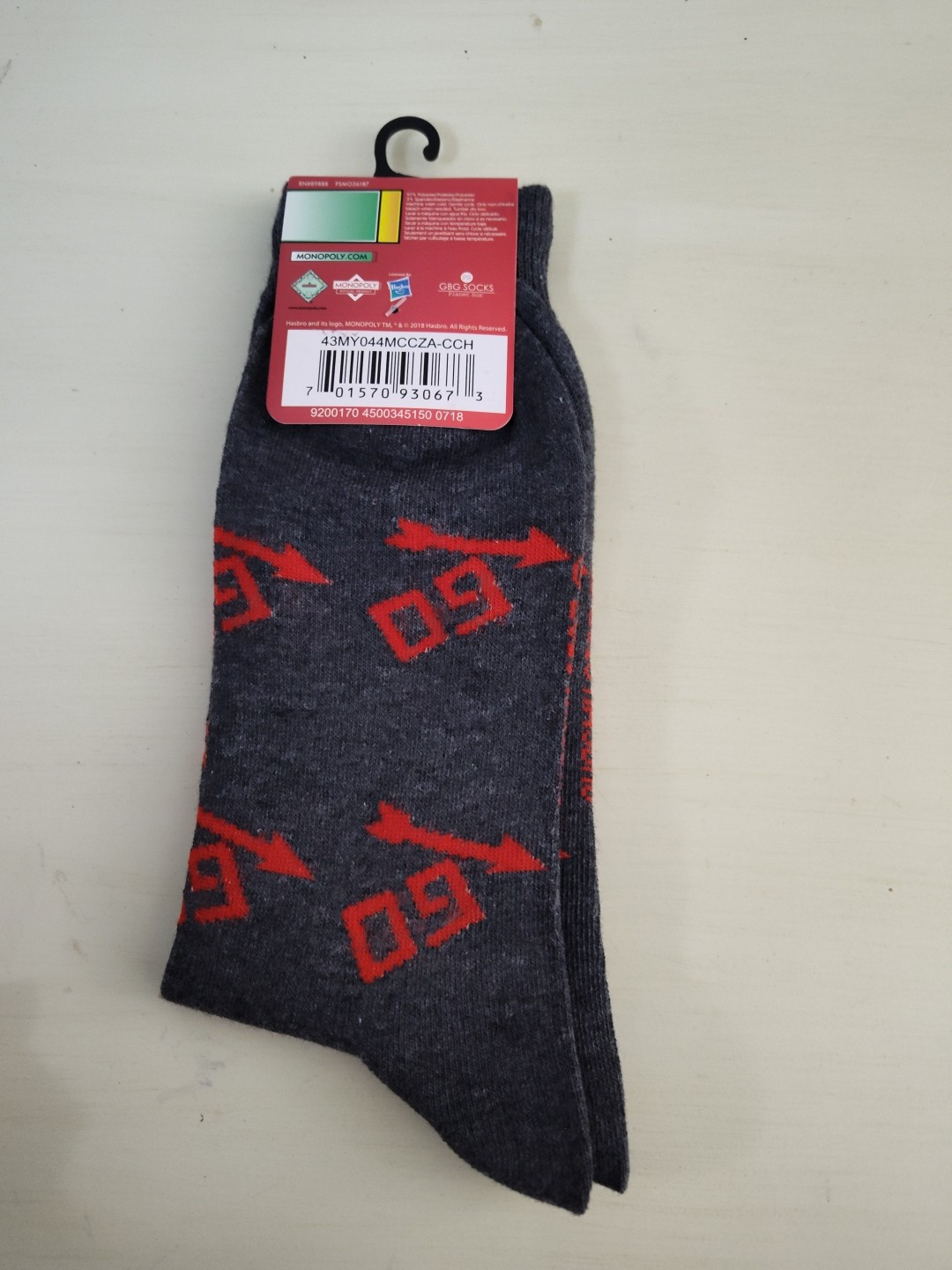 1 Pair Monopoly Crew Socks Uncle Moneybags GO Unisex One Size Planet Sox
