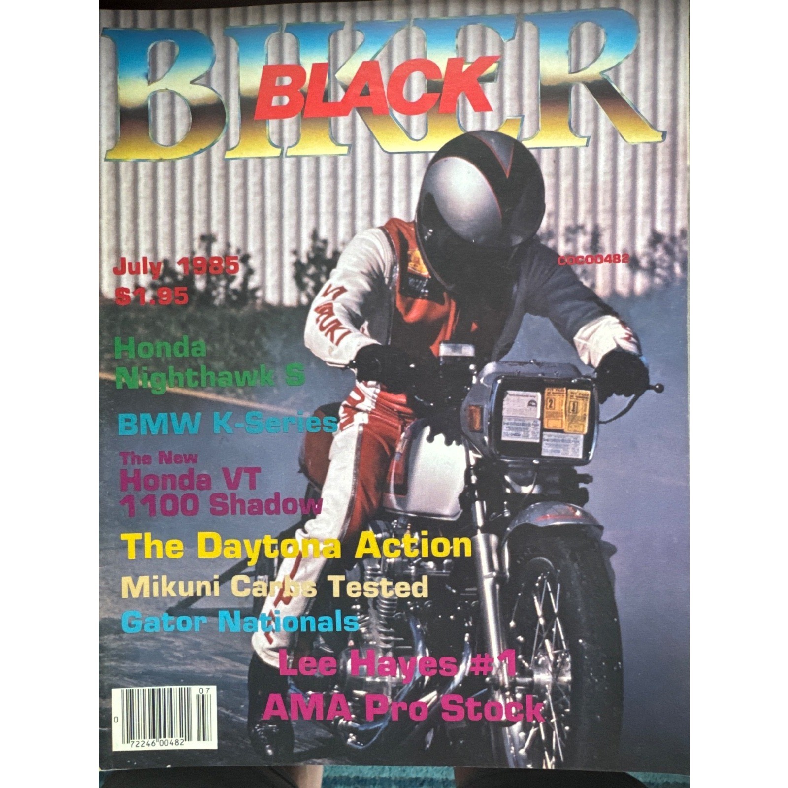 Black Biker Vintage Magazines rare July 1985 Lee Hayes, Daytona Action, Gator NT