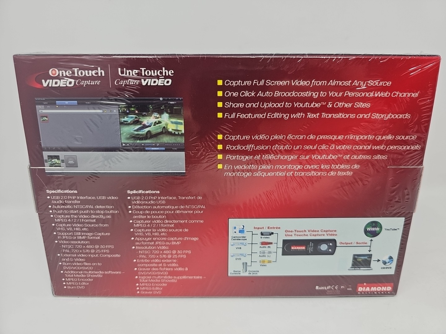 Diamond Multimedia VC500 USB 2.0 One Touch Video Capture Device