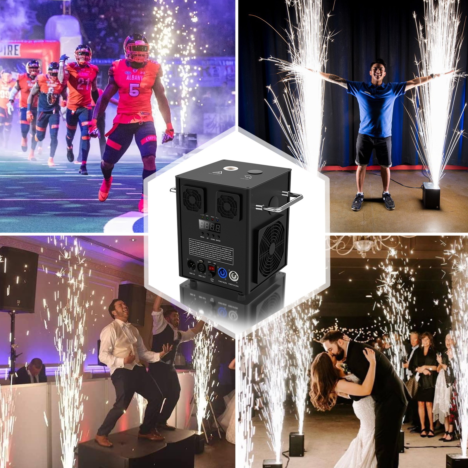 700W Large Cold Spark Firework Machine 6.6-9.8ft DJ Special Effect
