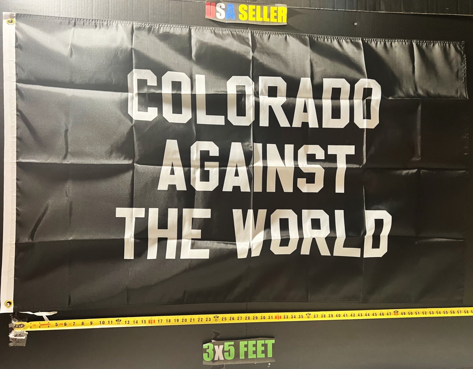Colorado Flag FREE SHIPPING Against The World B Beer Dorm Room Sign USA 3x5'