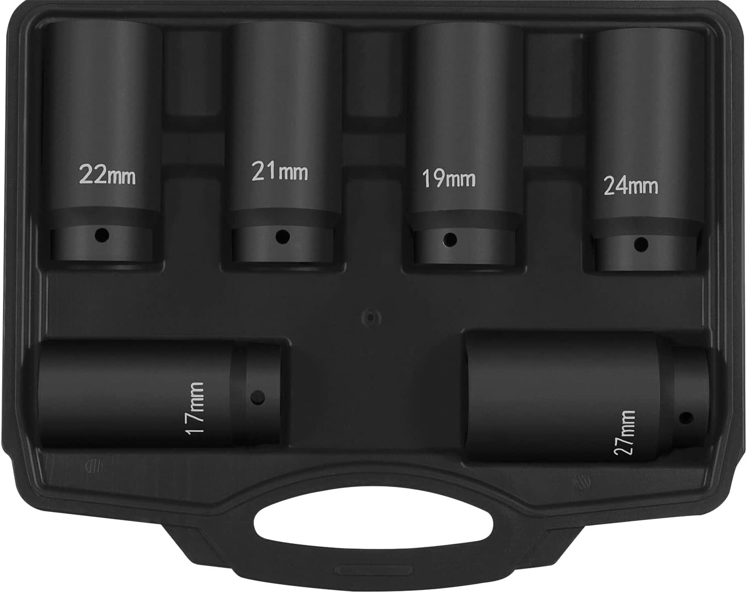 1/2’’ Drive Weighted Crank Bolt Socket Set, 17MM, 19MM, 21MM, 22MM, 24MM, 27MM