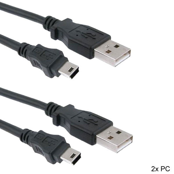 2X 15Ft USB Charging Cable for PS3 Playstation 3 Wireless Controller 28 AWG UL