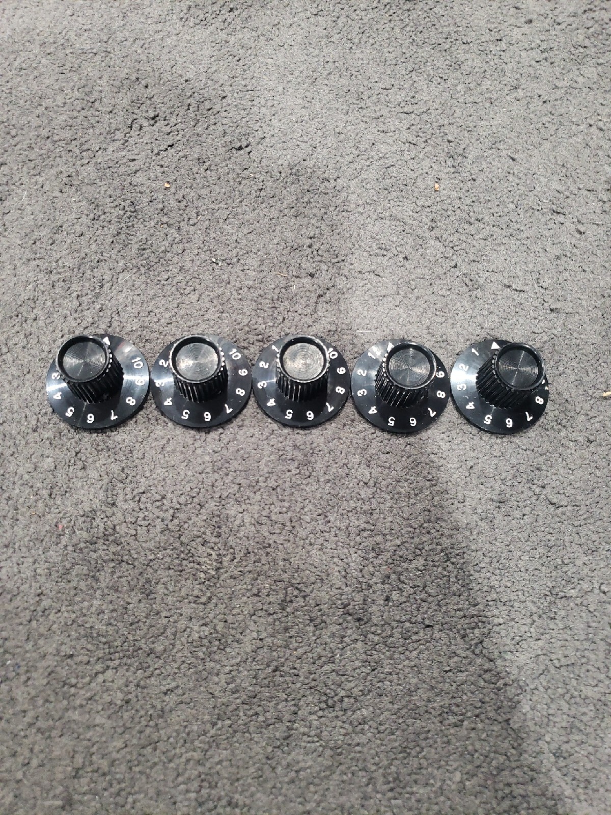Lot Of 5 Indicator Knobs Witch Hat 1/4 Shaft Set Screw Amp Radio Hobby