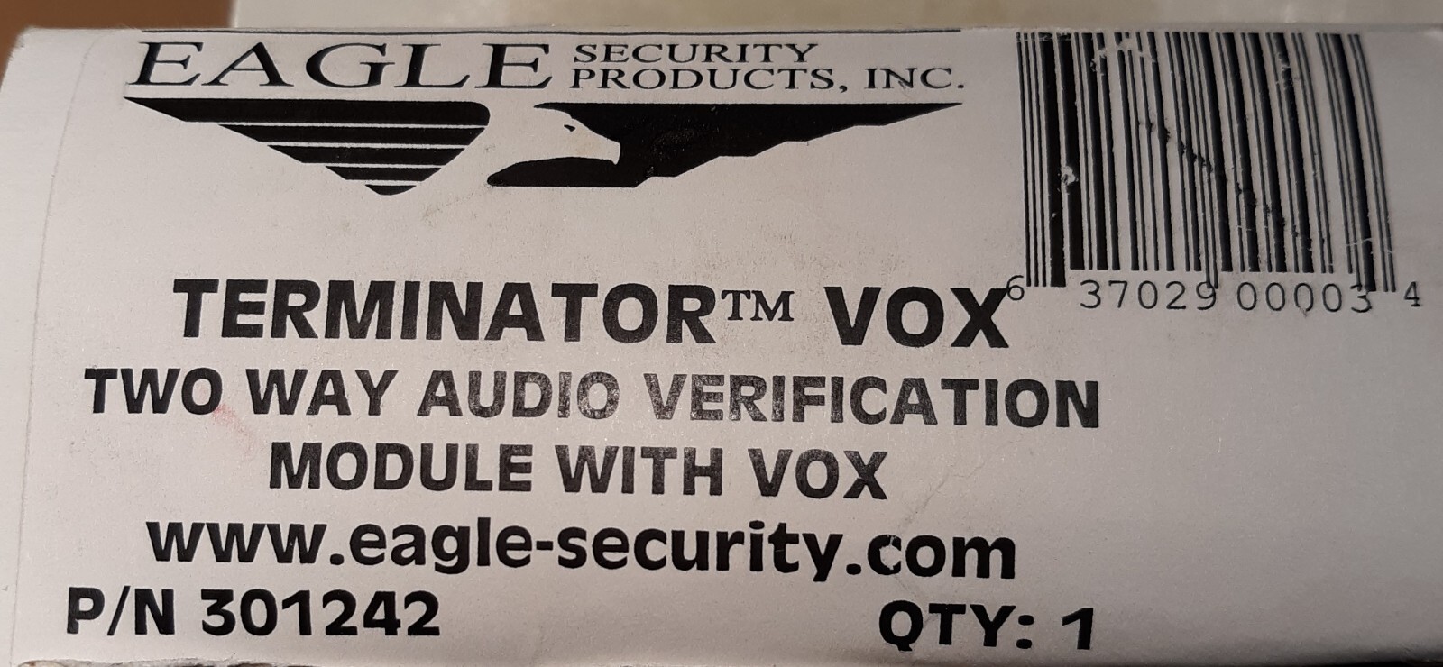 EAGLE Security Prod. #301242 Terminator Vox (NOS)