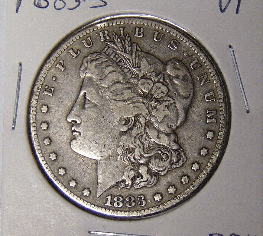 1883-S Morgan Silver Dollar VF Condition San Francisco Mint (8724)