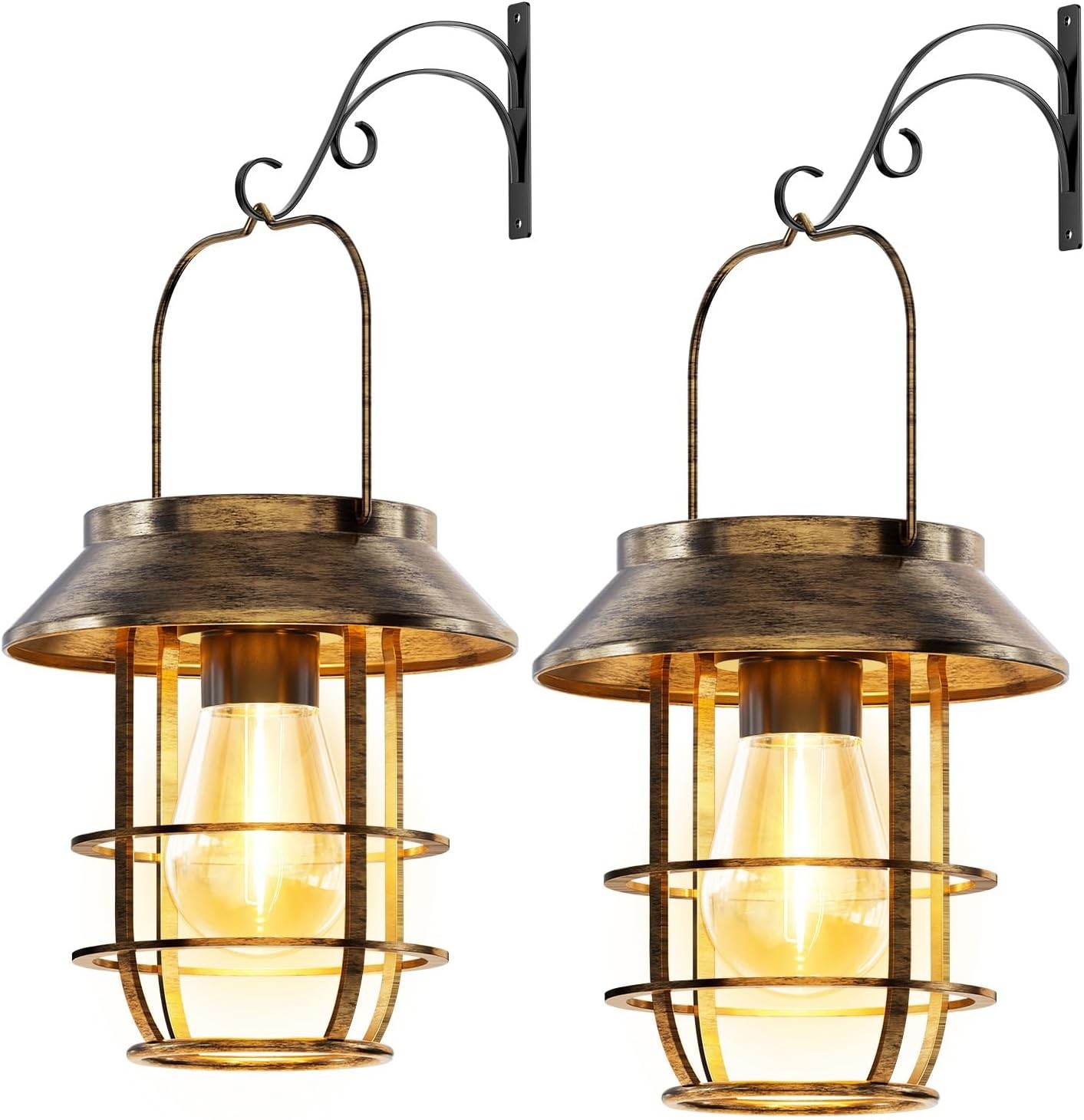 Solar Lanterns Outdoor Waterproof, High Brightness Hanging Solar Lights for Outs