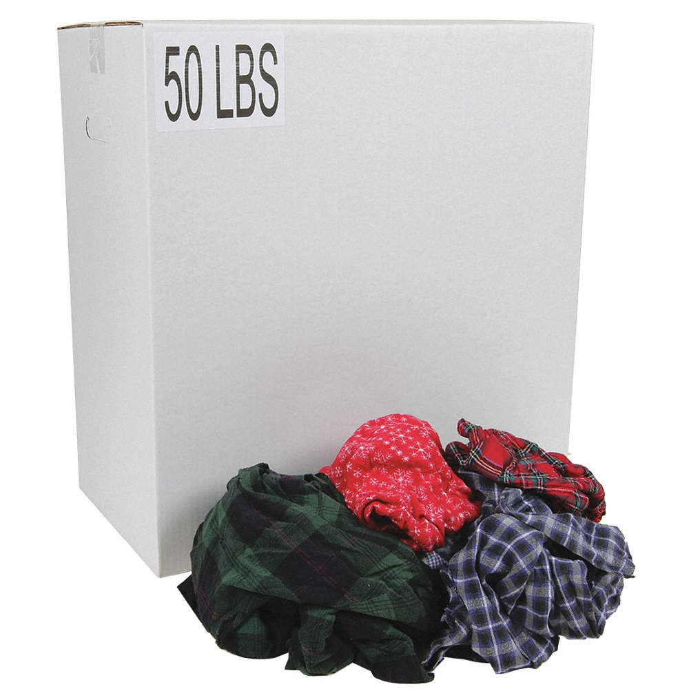 GRAINGER APPROVED G350050PC Cloth Rag,Reclaimed,Size Varies 5LVD0