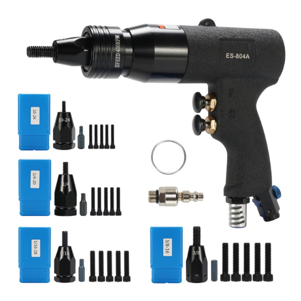 Handheld Pneumatic Rivet Gun and Nut Tool Set Riveting Gun M3–M12 NEW