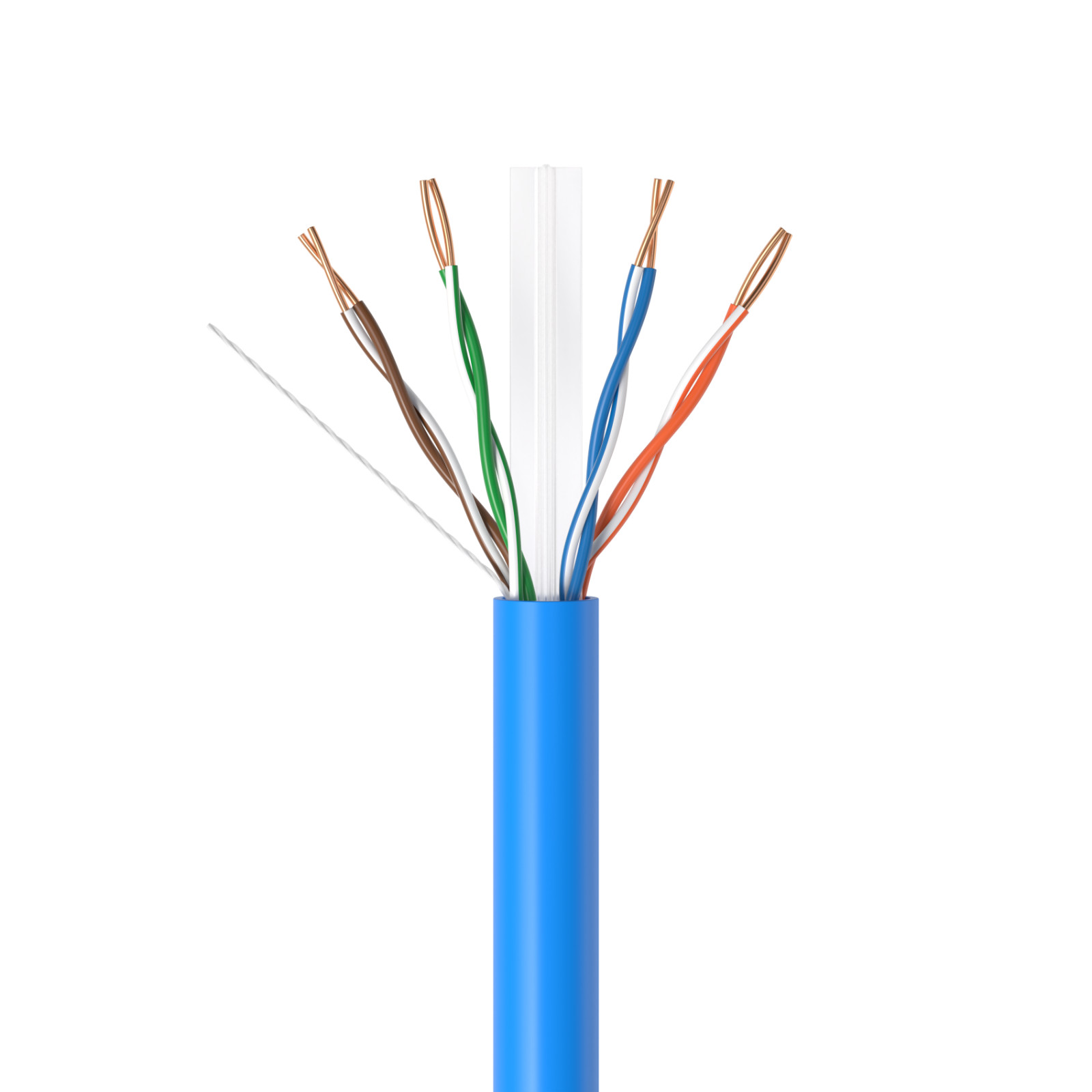 1000FT CAT6 Blue Plenum UTP Ethernet Cable CMP 23AWG 600MHz Solid Bare Copper