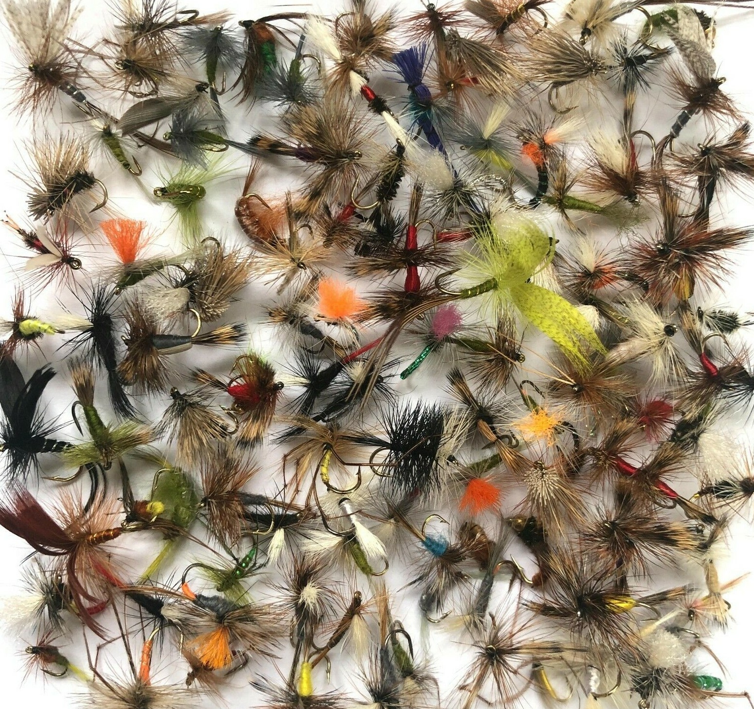 Assorted trout fishing flies BARBED/BARBLESS 50,100 OVERSTOCK CLEARANCE 50/100