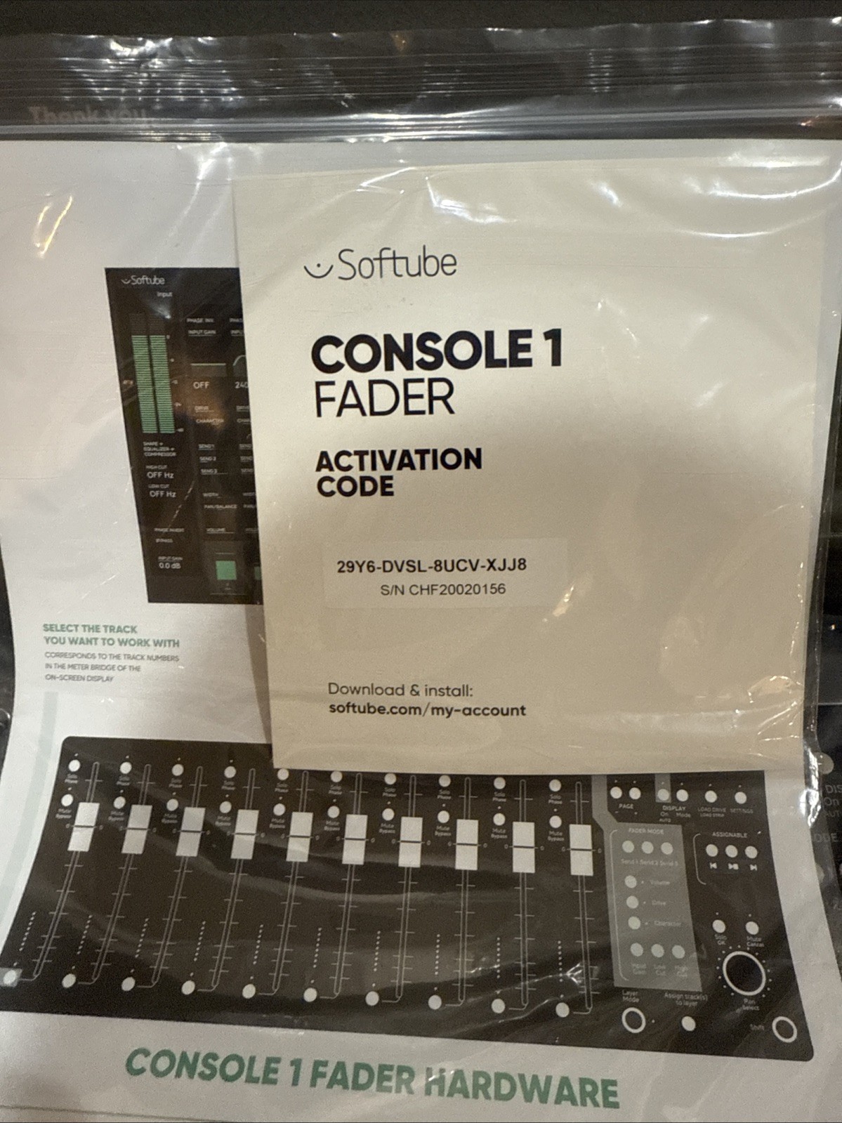 Softube Console 1 Fader DAW Controller with Motorized Faders