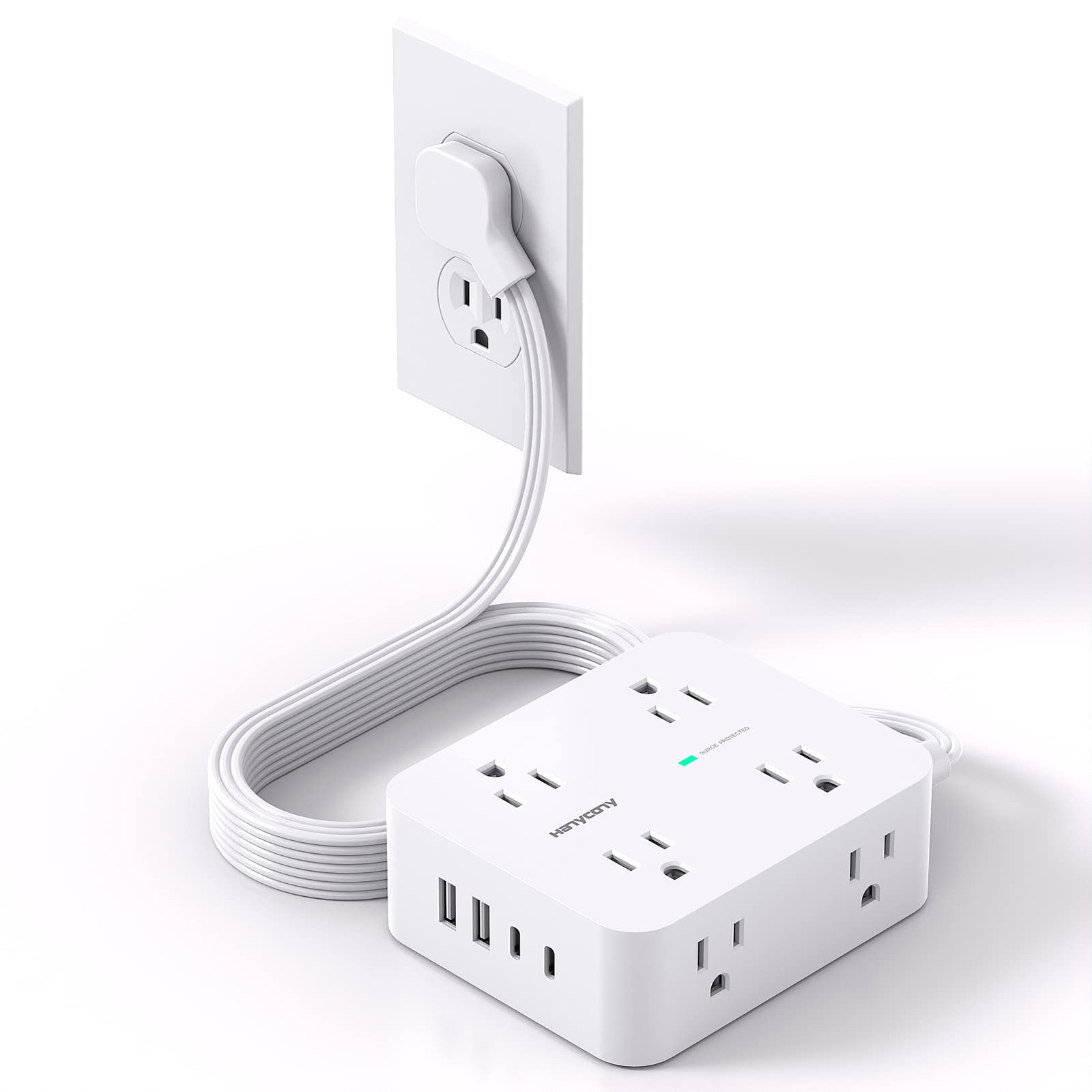 Surge Protector Power Strip, Extension Cord with Multiple Outlets, 5 Ft Ultra...