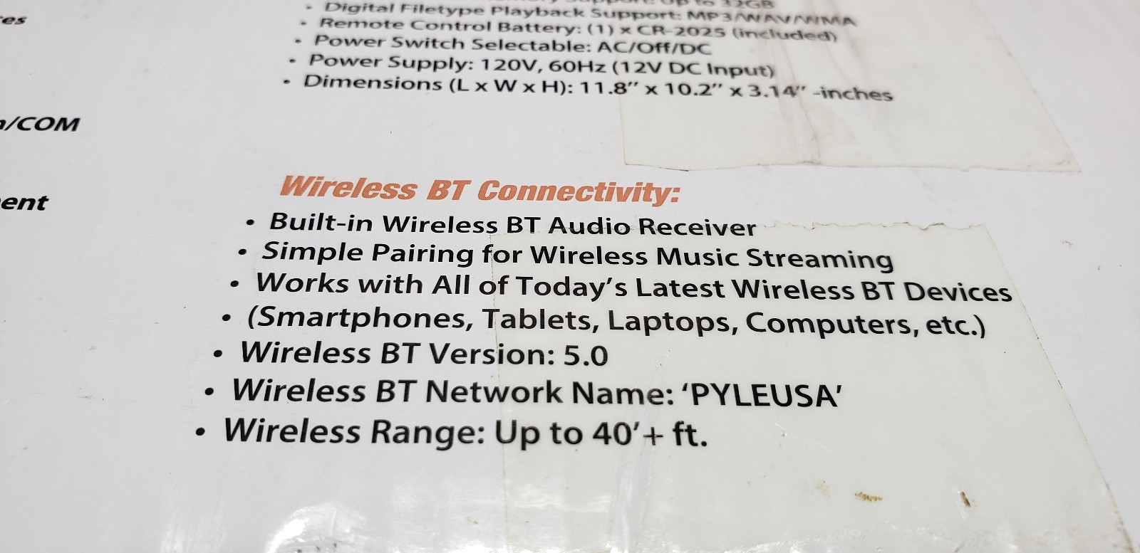 Pyle Wireless Bluetooth Public Address Amplifier Receiver System 500W PMSA126BU