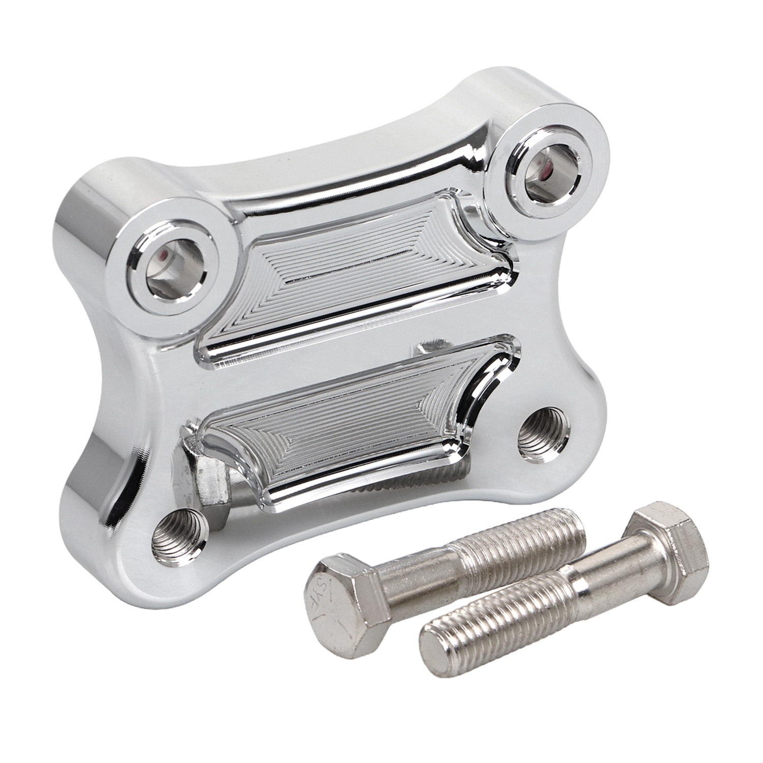 CNC Chrome Handlebar Riser Pull Back Plate For Harley Electra Street Glide FLHX