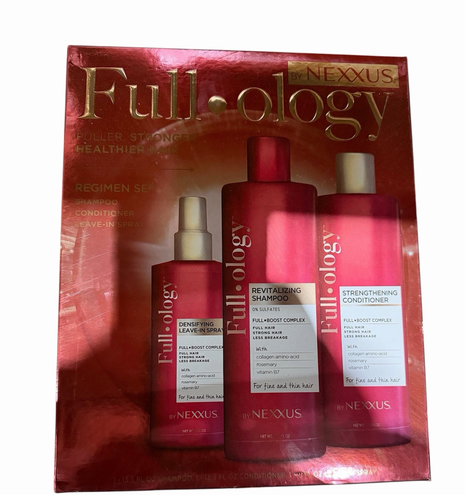 Nexxus Fullology Hair Regimen Set Shampoo Conditioner Densifying Spray New