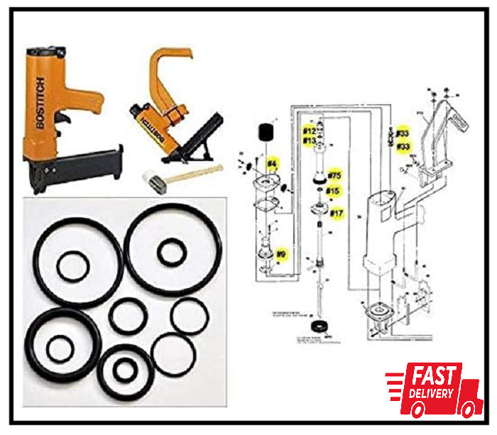 Pro-Parts New O-Ring Maintenance Rebuild Kits for Bostitch Hardwood Floor Nailer