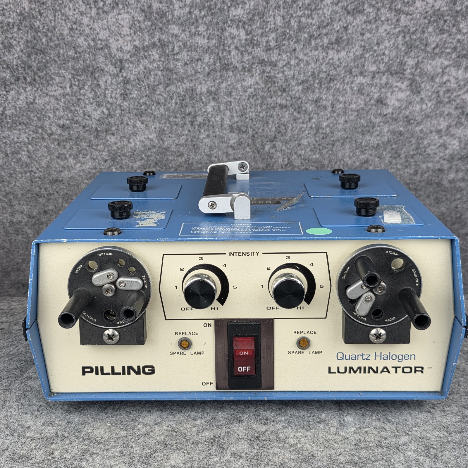 Pilling Quartz Halogen Illuminator Fiber Optic Dual Light Source 52-1285