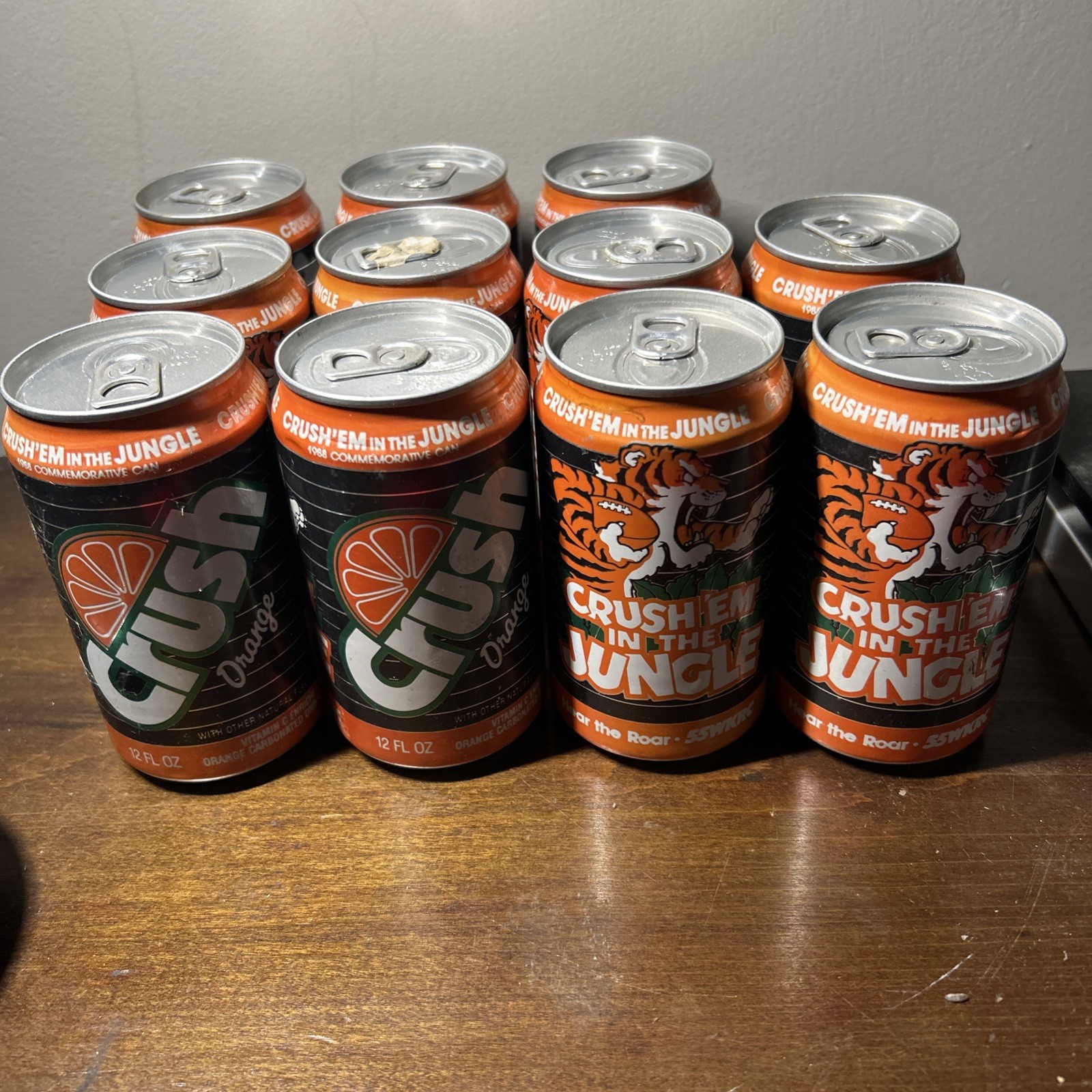 11 Bengals Orange Crush Super Bowl Crush ‘em In The Jungle Cans Unopened Empty