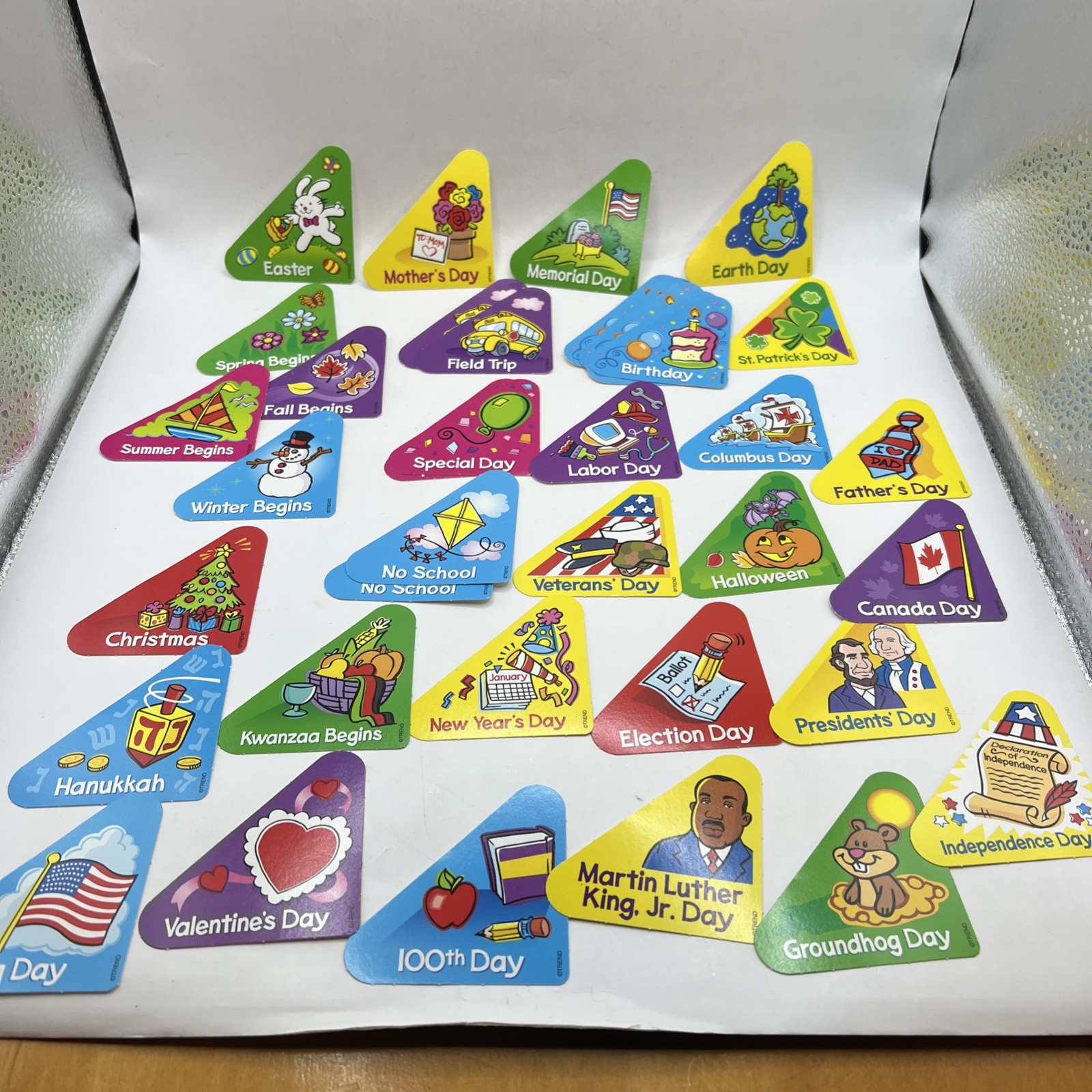 40 Colorful Classroom Homeschool Calendar Special Day Cards For Pocket Chart