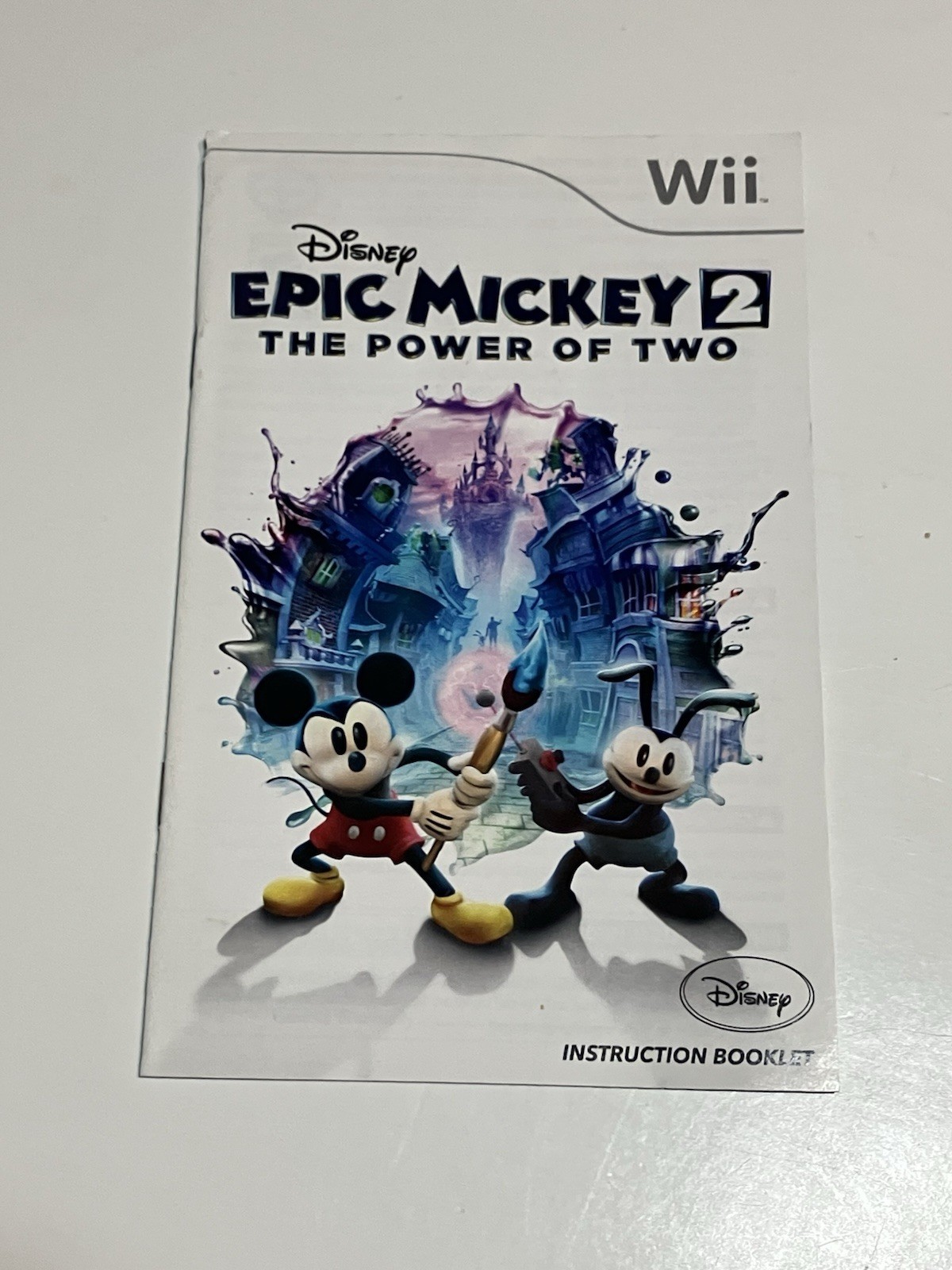 Epic Mickey 2 Instruction Booklet ONLY! (Nintendo Wii) Manual