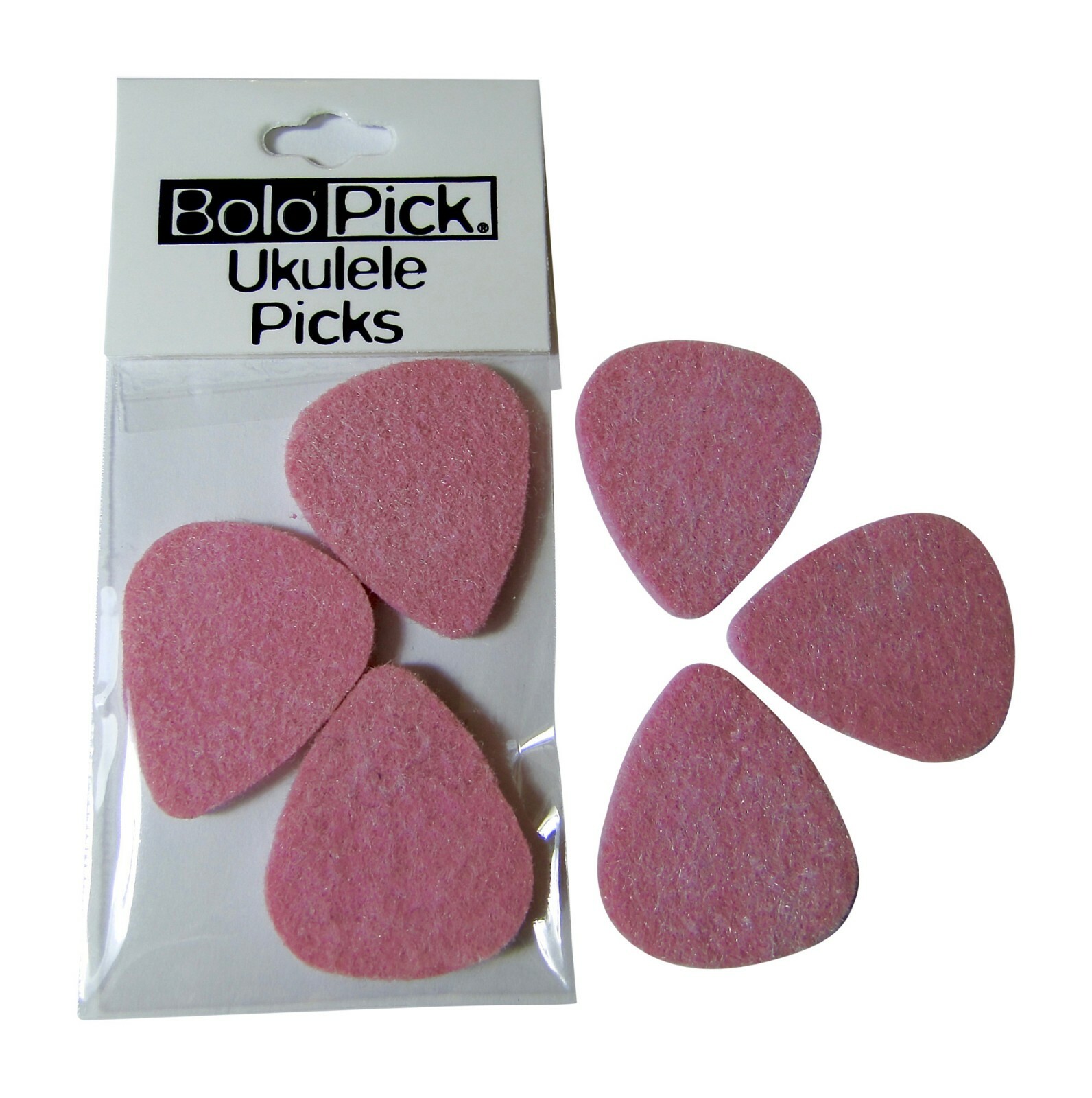 BoloPick Felt Pick for Ukulele 6 Pack in Pink