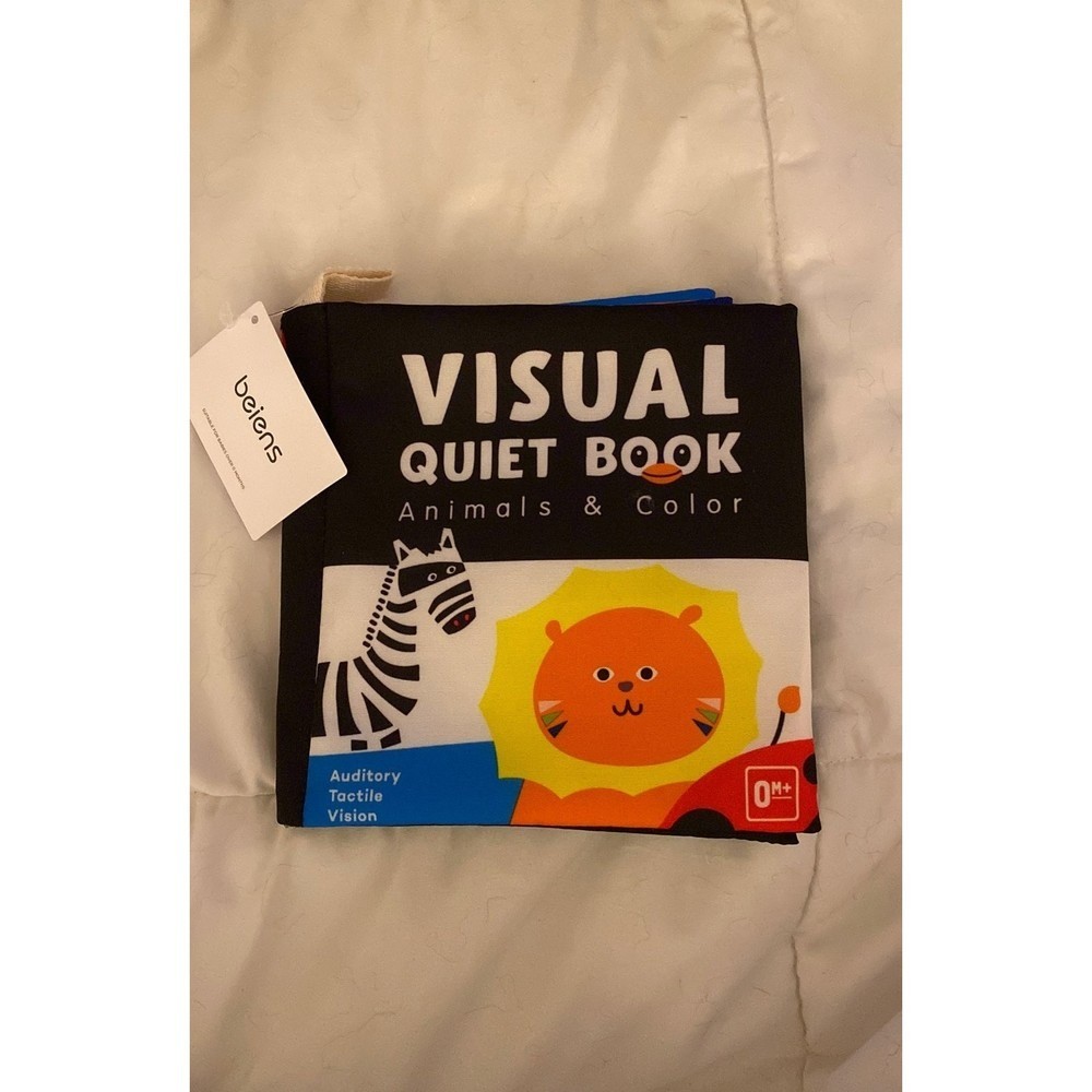 Baby Visual Quiet Book Sensory Educational Animal  & Colors cognition Age 0+
