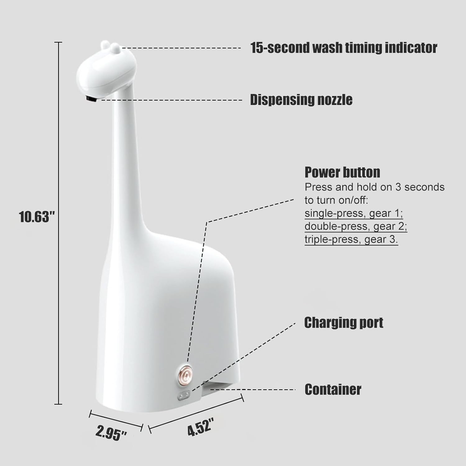 Automatic Foaming Soap Dispenser,10oz/300ml Touchless Smart