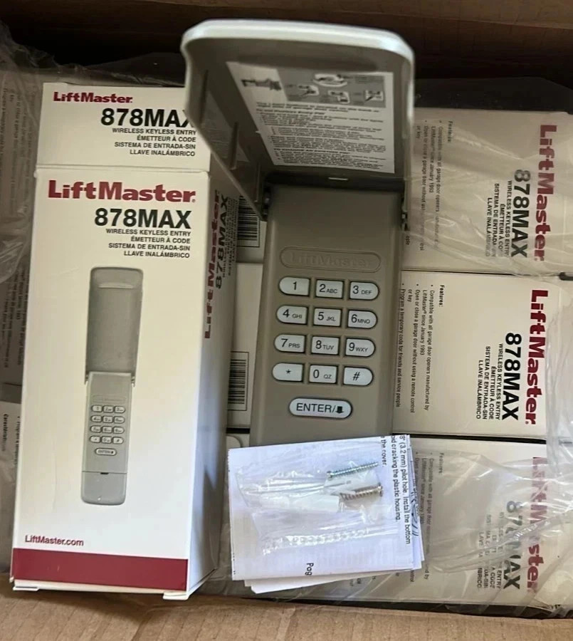 5 Pack LiftMaster 878MAX Wireless Garage Door Keypad Keyless Entry System