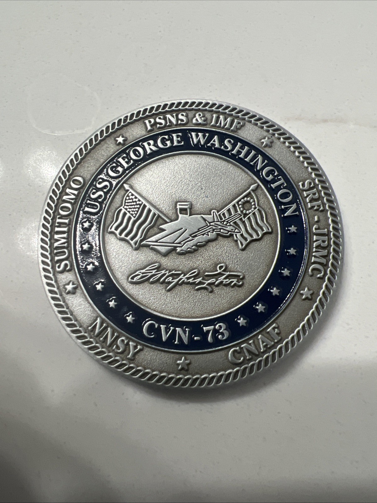 US NAVY USS George Washington CVN 73 Challenge Coin Spirit Of Freedom FY13 SRA