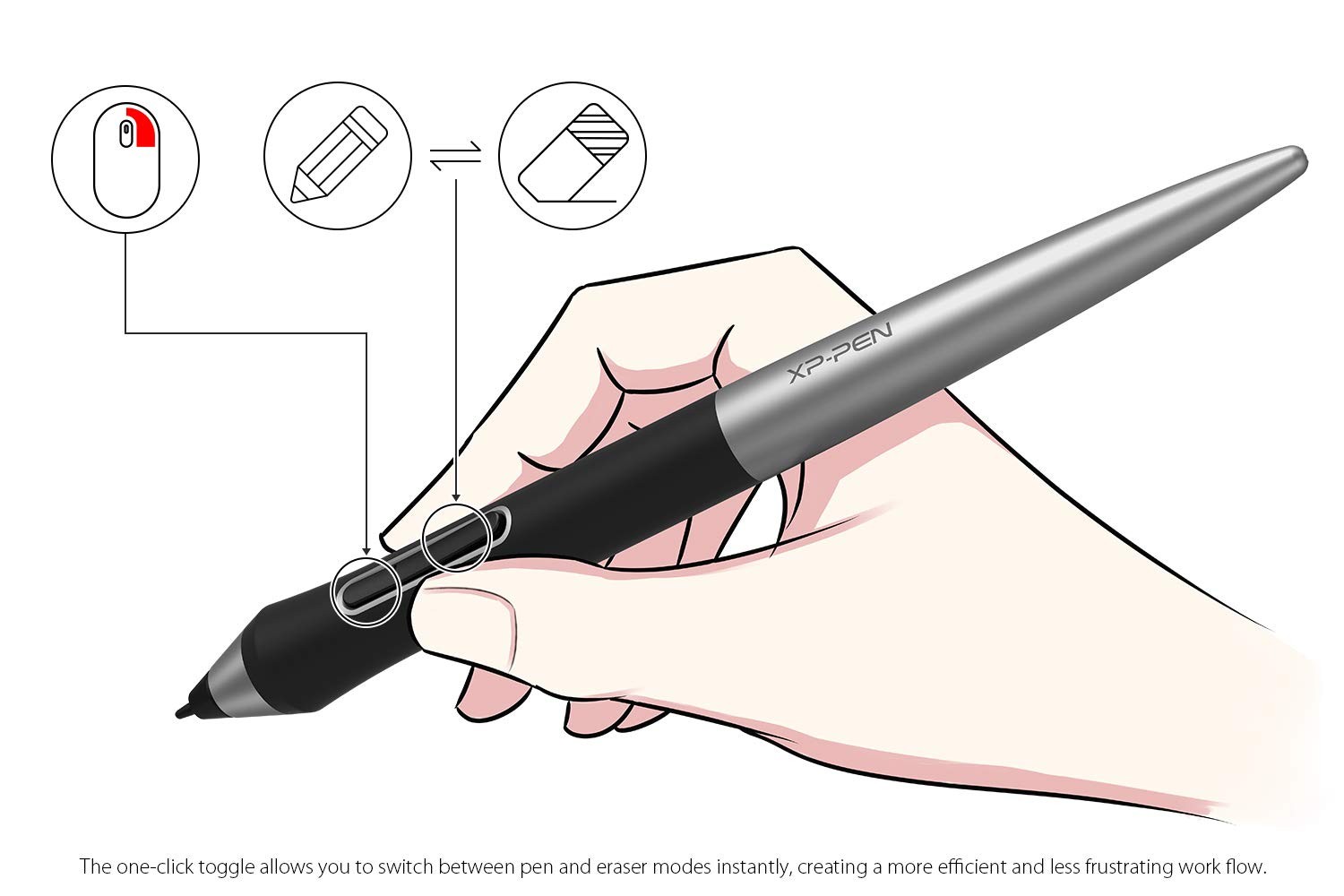 XPPen Deco Pro Compatible Battery-Free Graphics Stylus for Drawing Table