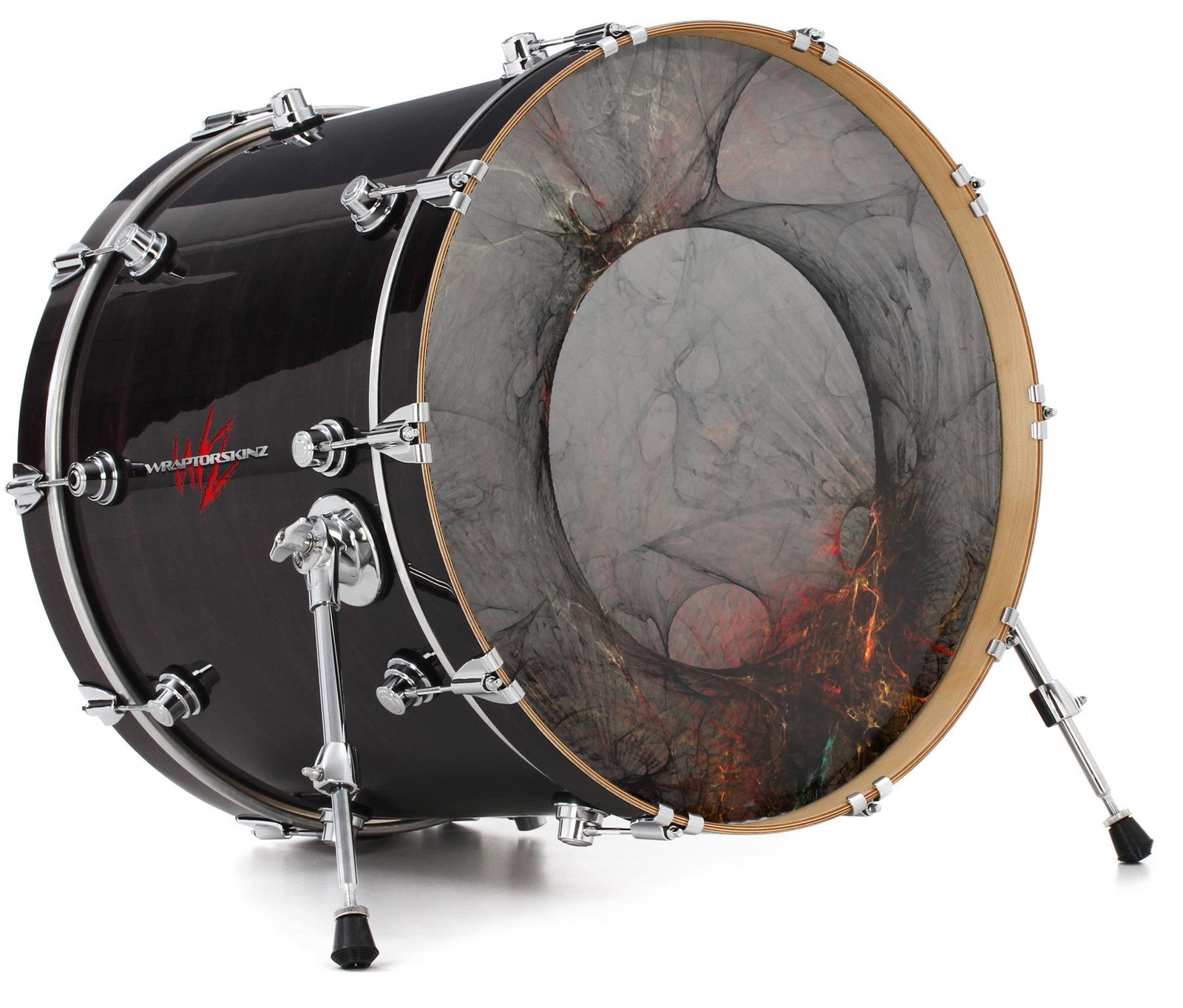 Vinyl Decal Skin for 24" Bass Kick Drum Head Framed