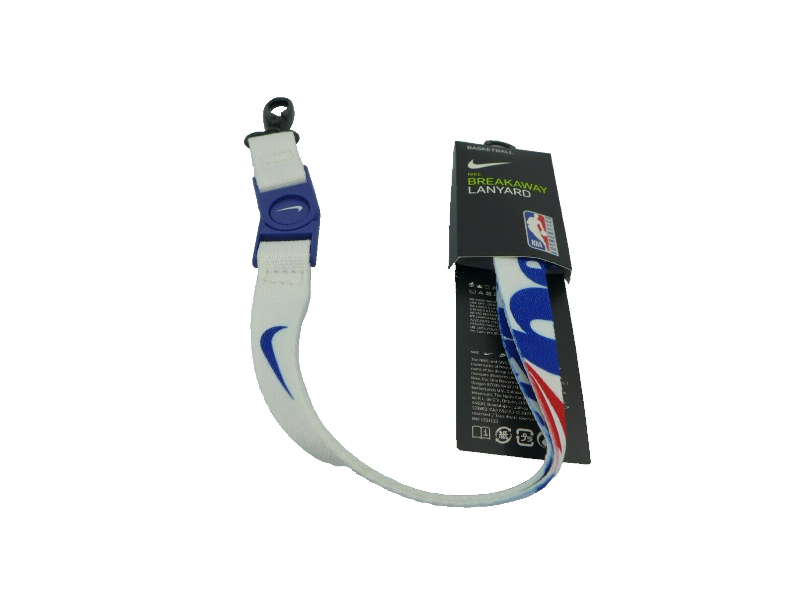 Nike NBA Philadelphia 76ers White Blue Red Lanyard (breakaway) New