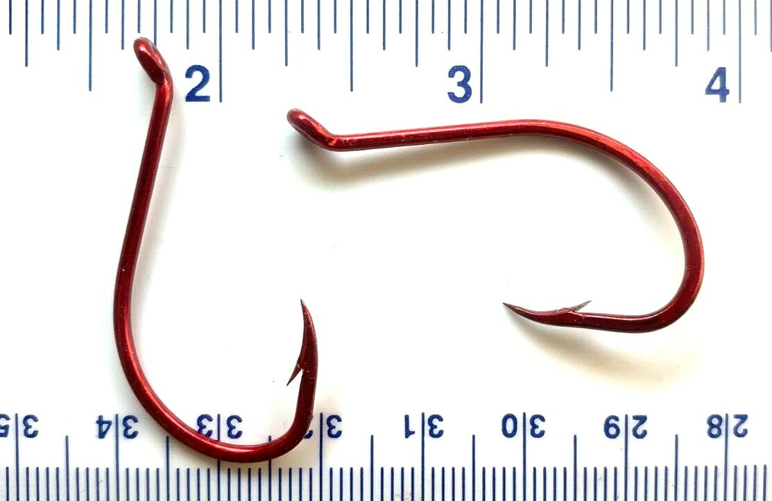 50 VMC 9299TR 9299 Faultless Red Octopus Live Bait Fish Fishing Hooks Size 5/0