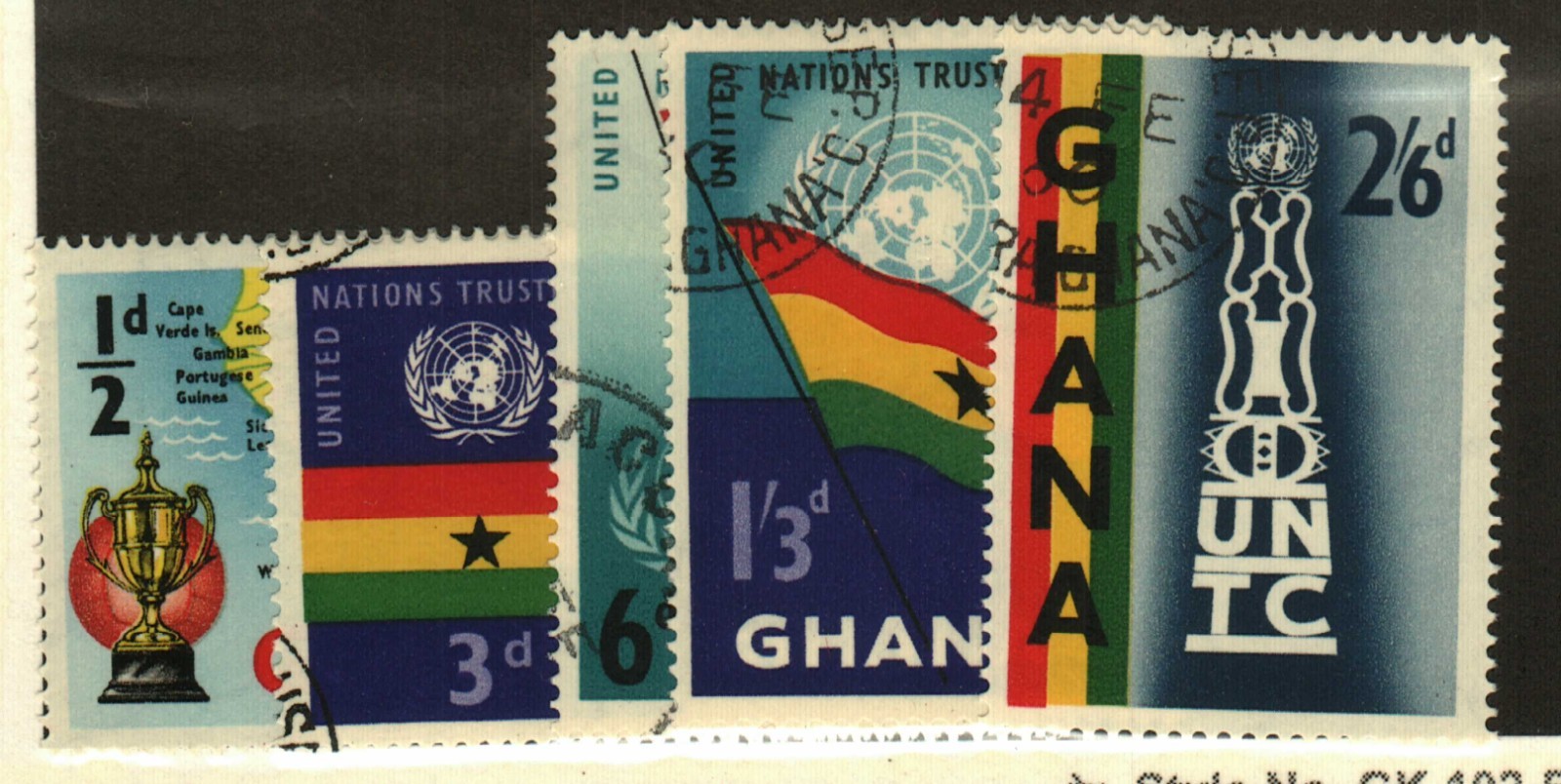 Ghana #61 MNH, 67-70 used