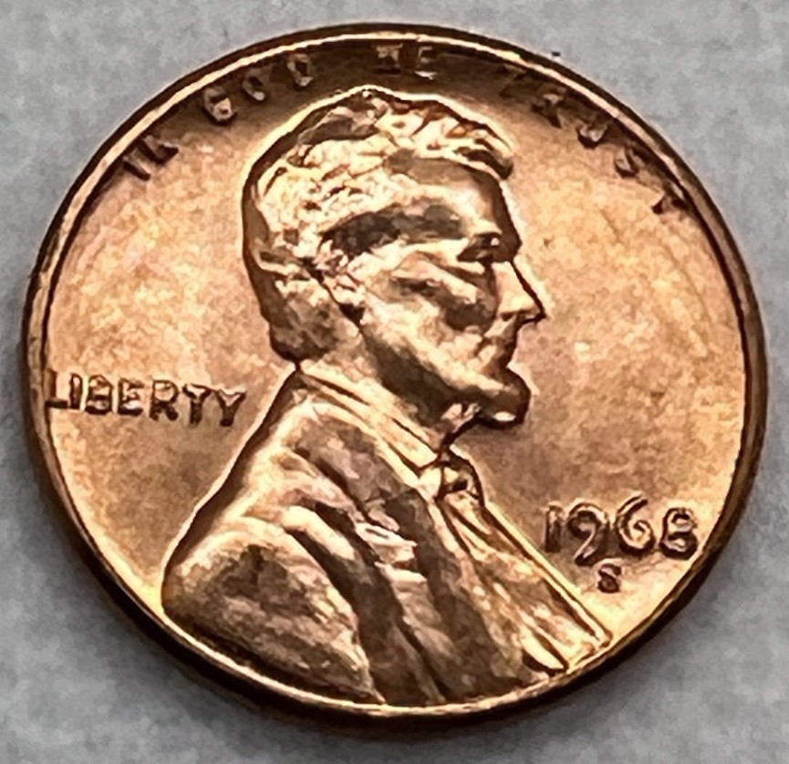1968-S Uncirculated Lincoln Memorial Cent - Gem BU Red Penny