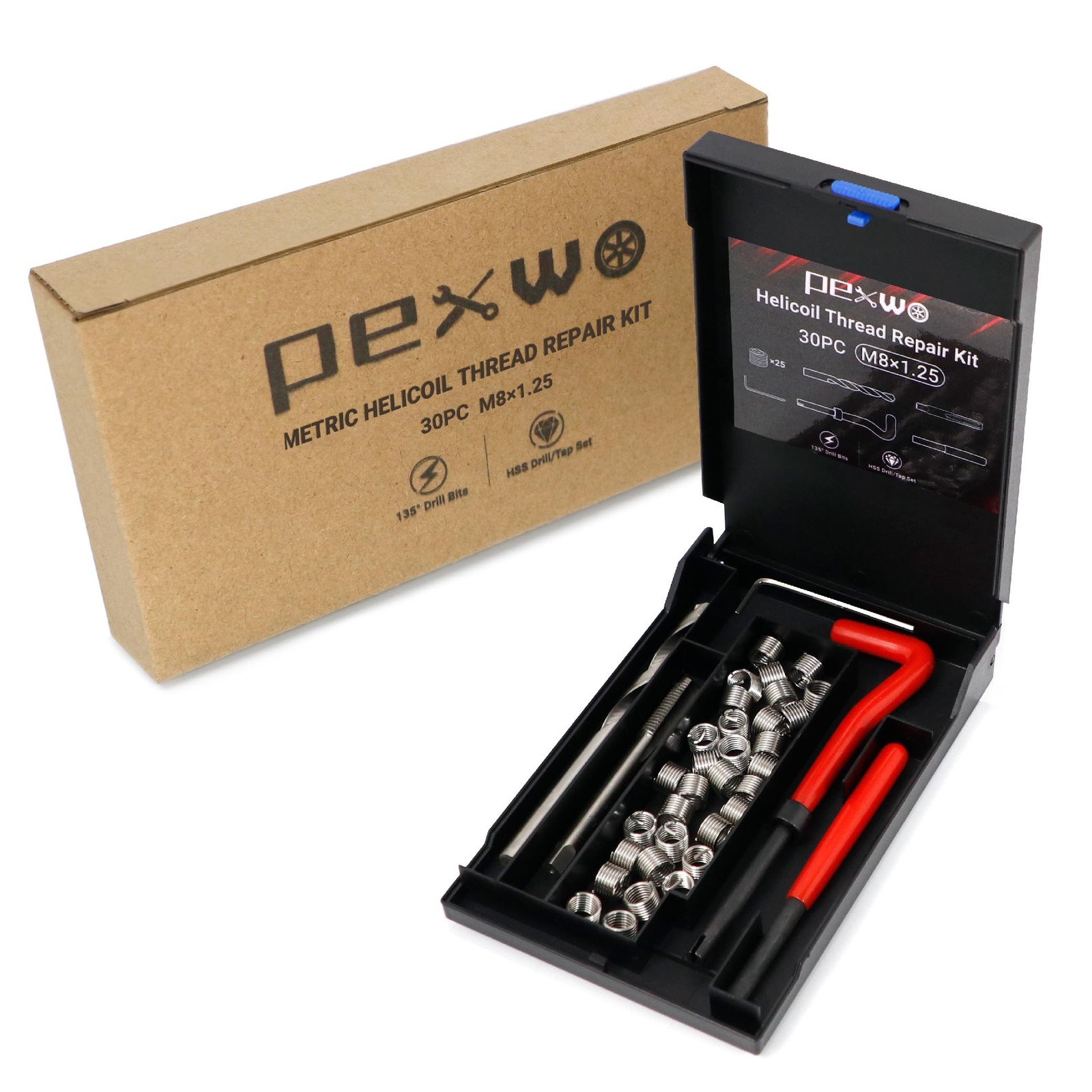 M81.25 Helicoil Thread Repair Kit HSS Drill Bit Metric Installation Tools Set