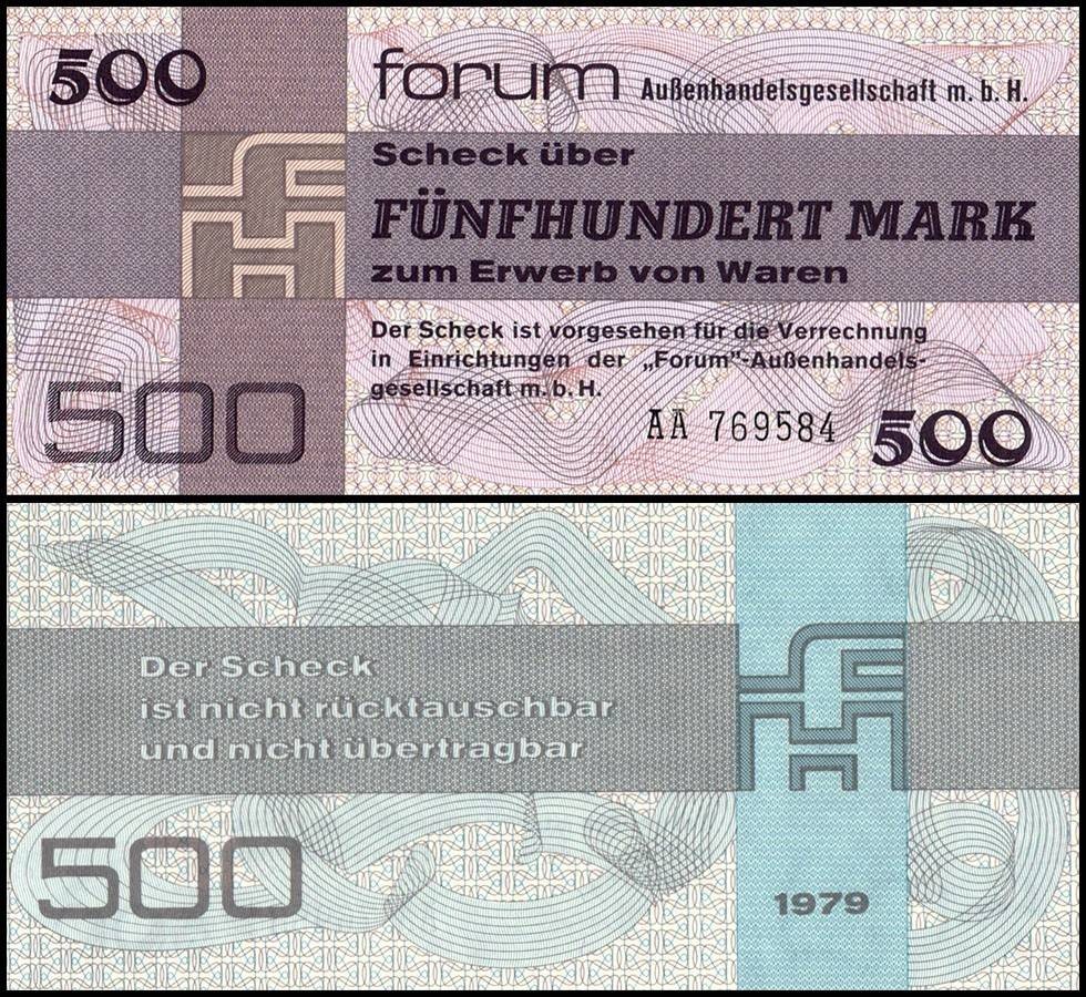 German Democratic Republic 500 Mark, 1979, P-FX7, UNC