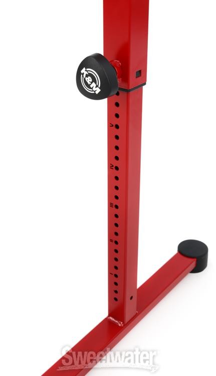 K&M 18820 Omega Pro Keyboard Stand - Ruby Red