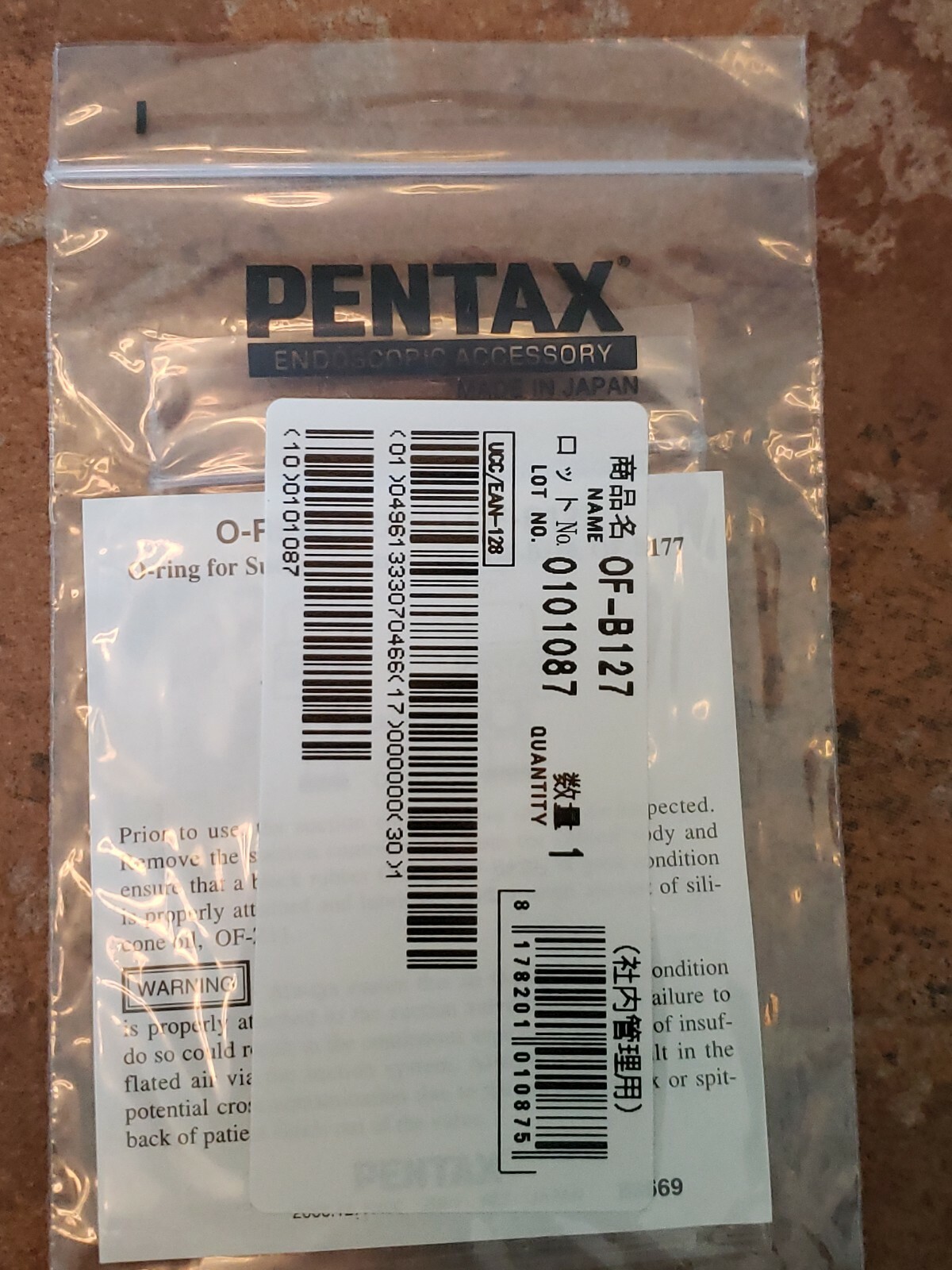 Pentax OF-B127 O-Rings (3 o-rings) for Suction Control Valves (OF-B120/B177)