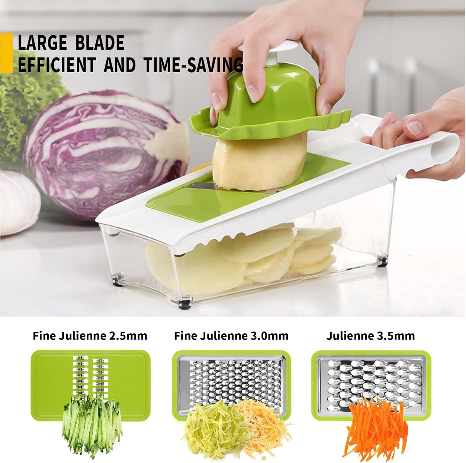 Graters For Kitchen, Cheese Grater with Container, Mandoline Slicer For Kitchen,