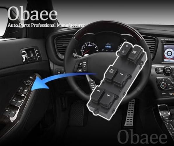 Power Window Switch Front Left Driver Side 16 Pins Compatible with 2011-2013
