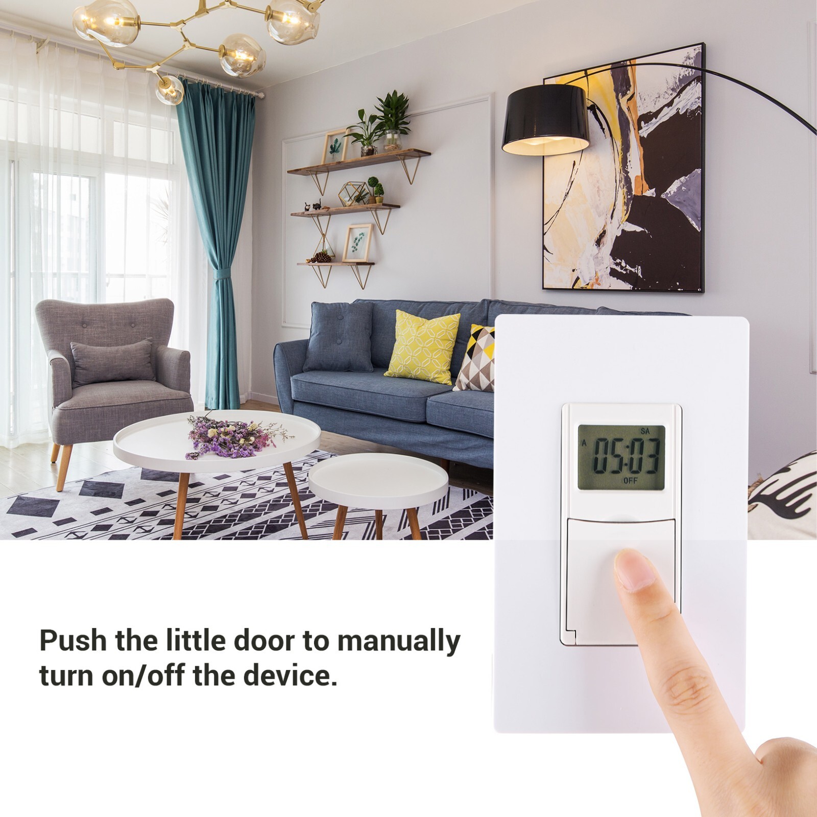 DEWENWILS Indoor in Wall Timer Switch for Light Multi-Countdown Bathroom Timer